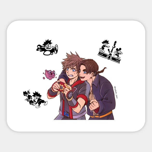 Sora and Jimbo Sticker by hallstheien